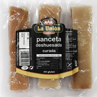 panceta asturiana deshuesada curada sin gluten 3 unidades envase 400 g - La Union