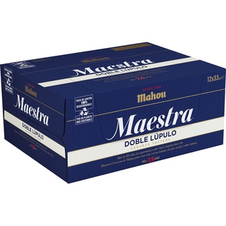 cerveza tostada Doble Lúpulo pack 12 latas 33 cl - Mahou Maestra