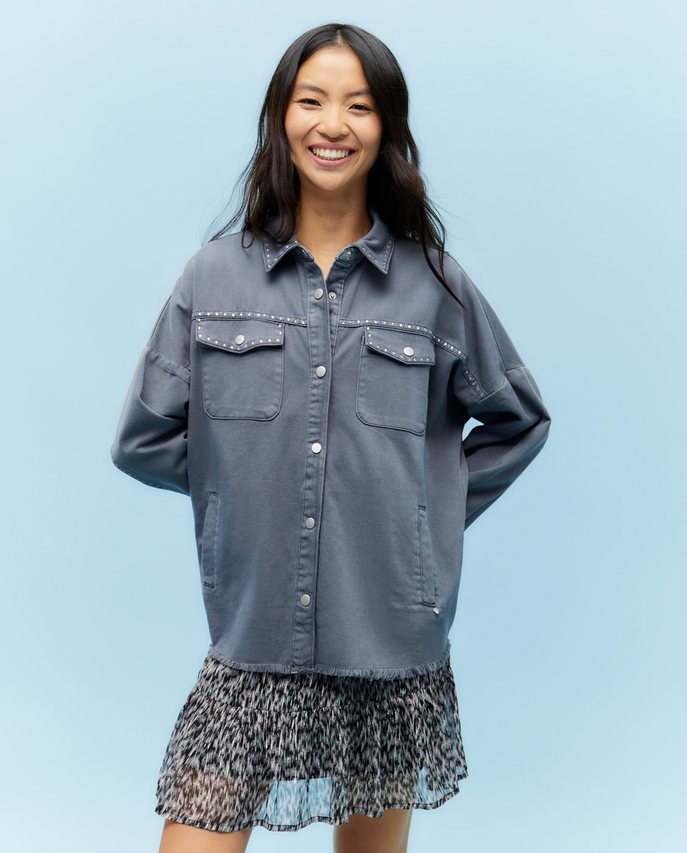 Sobrecamisa oversize Chumbo-1