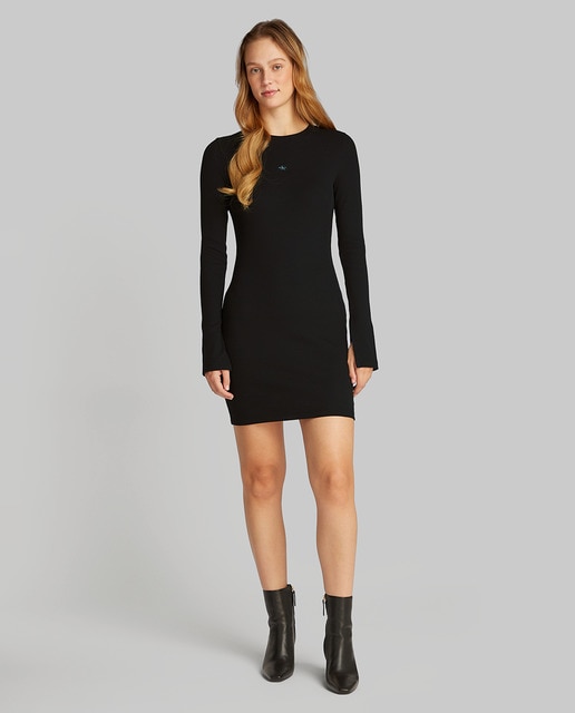Imagem 0 de Vestido Canelado Slim Fit