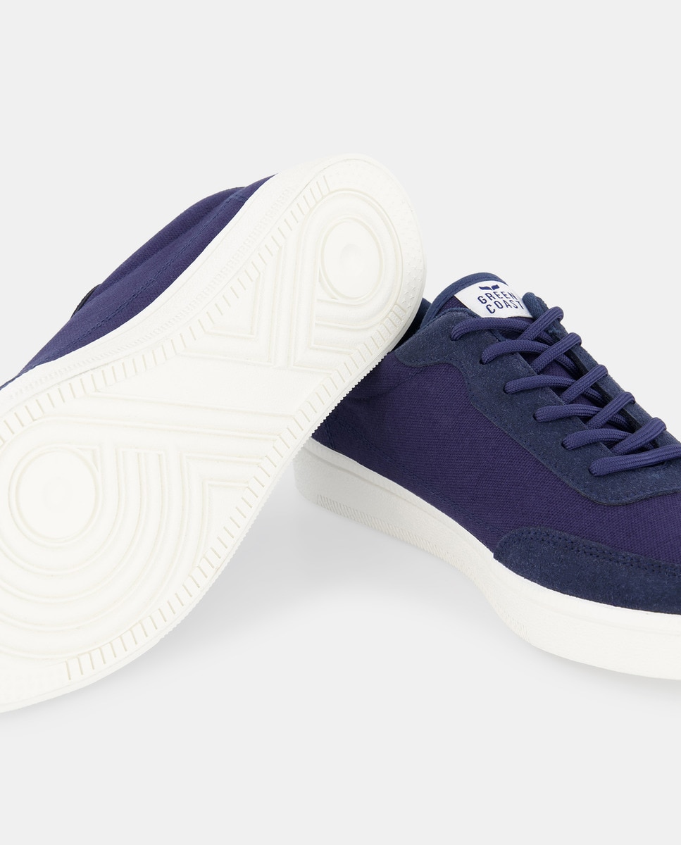 Sapatilhas Desportivas de Lona Azul-5