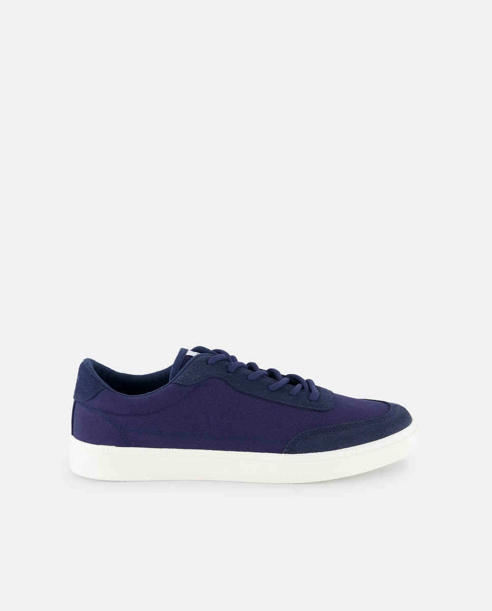 Sapatilhas Desportivas de Lona Azul-1
