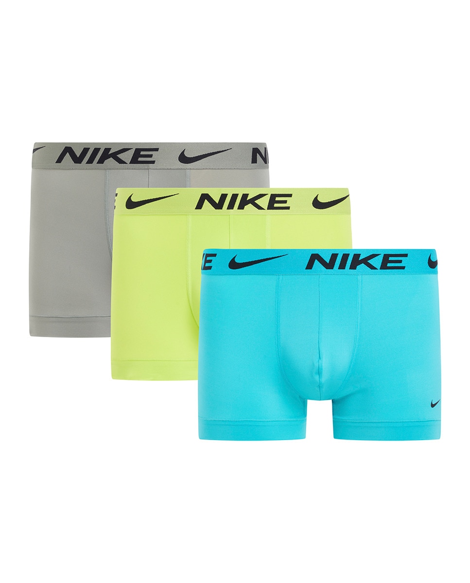Pack de três boxers de malha pretos de homem Azul-2