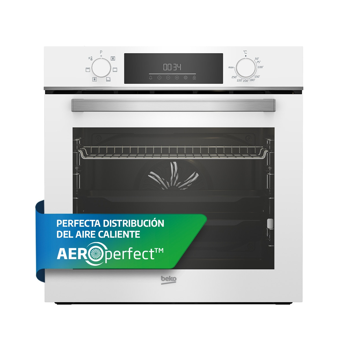 Horno multifunción Beko con 6 funciones - BBIE18300W Blanco-7