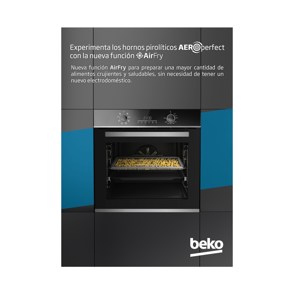 Horno multifunción Beko vapor asistido y Pirolítico - BBISA13300XMPE Negro-9
