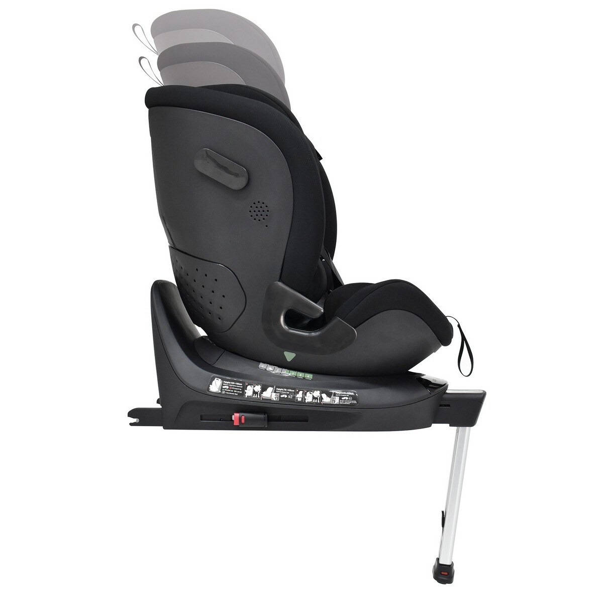 Cadeira auto E-Rodeá Gr 0+/1/2/3 (i-Size) - Preto Preto-3