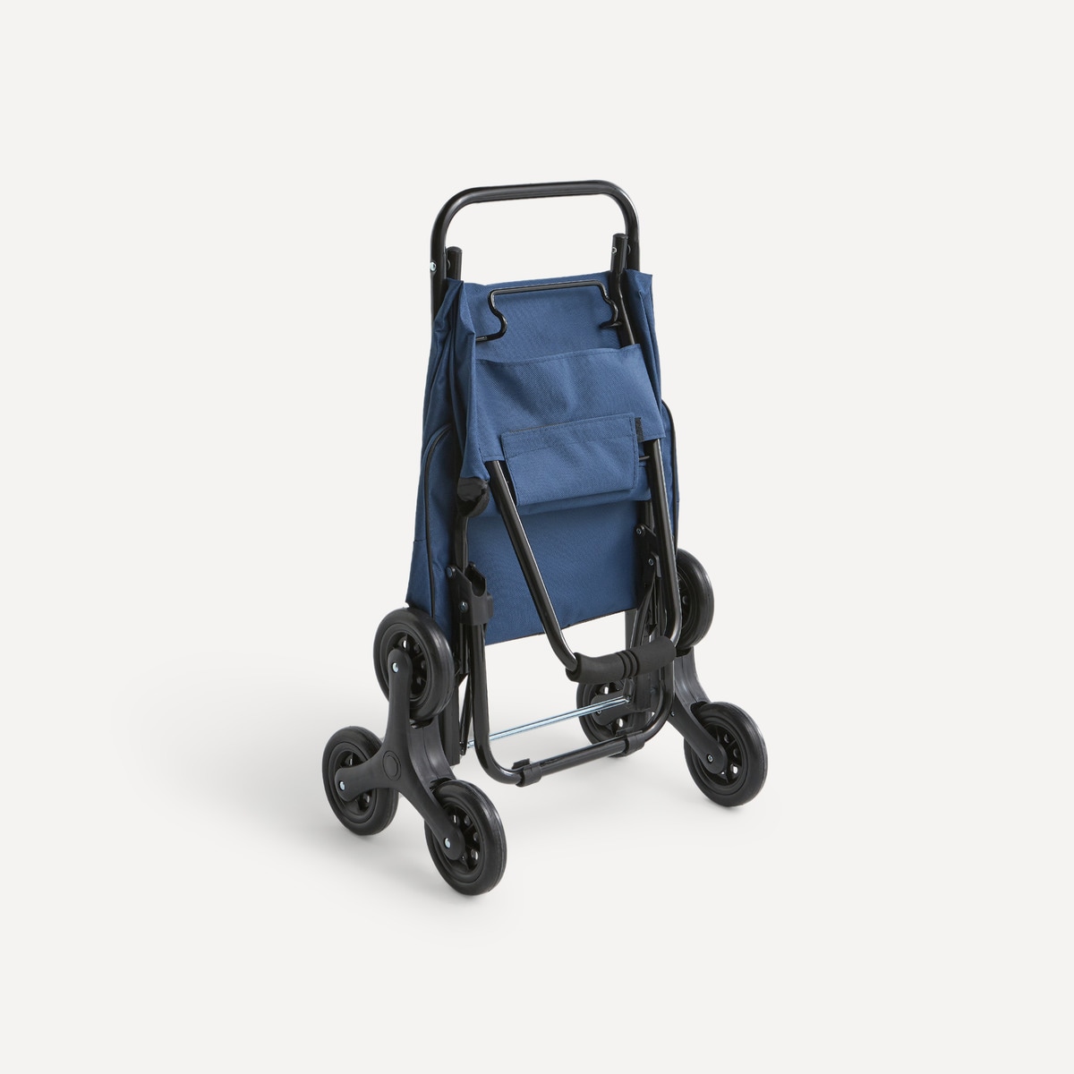 Trolley de Compras Dobrável de 6 Rodas que Sobem Escadas Azul-marinho-4