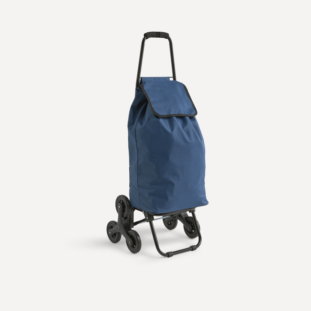Trolley de Compras Dobrável de 6 Rodas que Sobem Escadas Azul-marinho-1