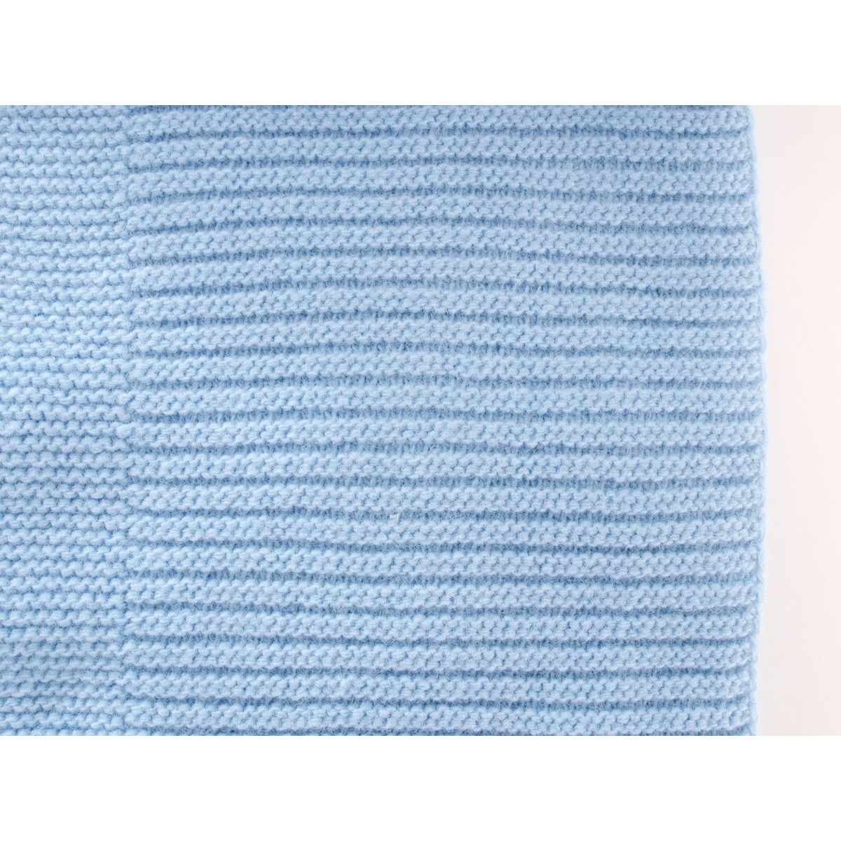 Manta Lambswool - Acabamento Canelado Azul-2
