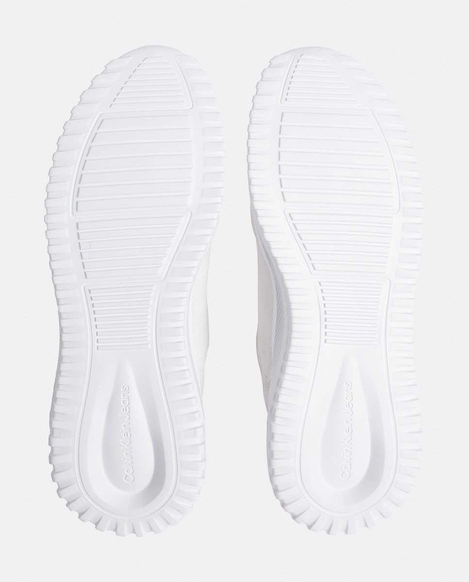 Sapatilhas Estilo Runner em Pele Branco-10
