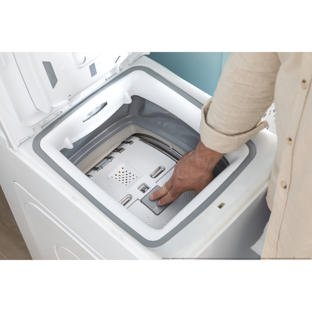 Lavadora carga superior Candy 7 kg / 1400 rpm  ProWash 500 - TCA474TM5-S Blanco-11