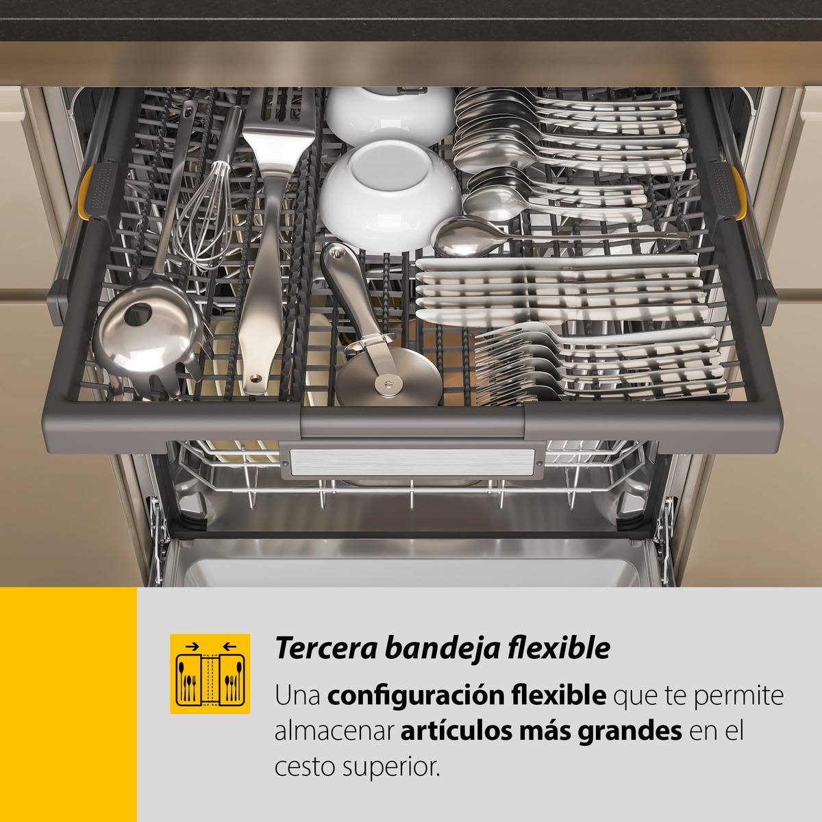 Lavavajillas Whirpool 15 servicios, 3º bandeja, 60 cm - W7F HP33 X Inox-11