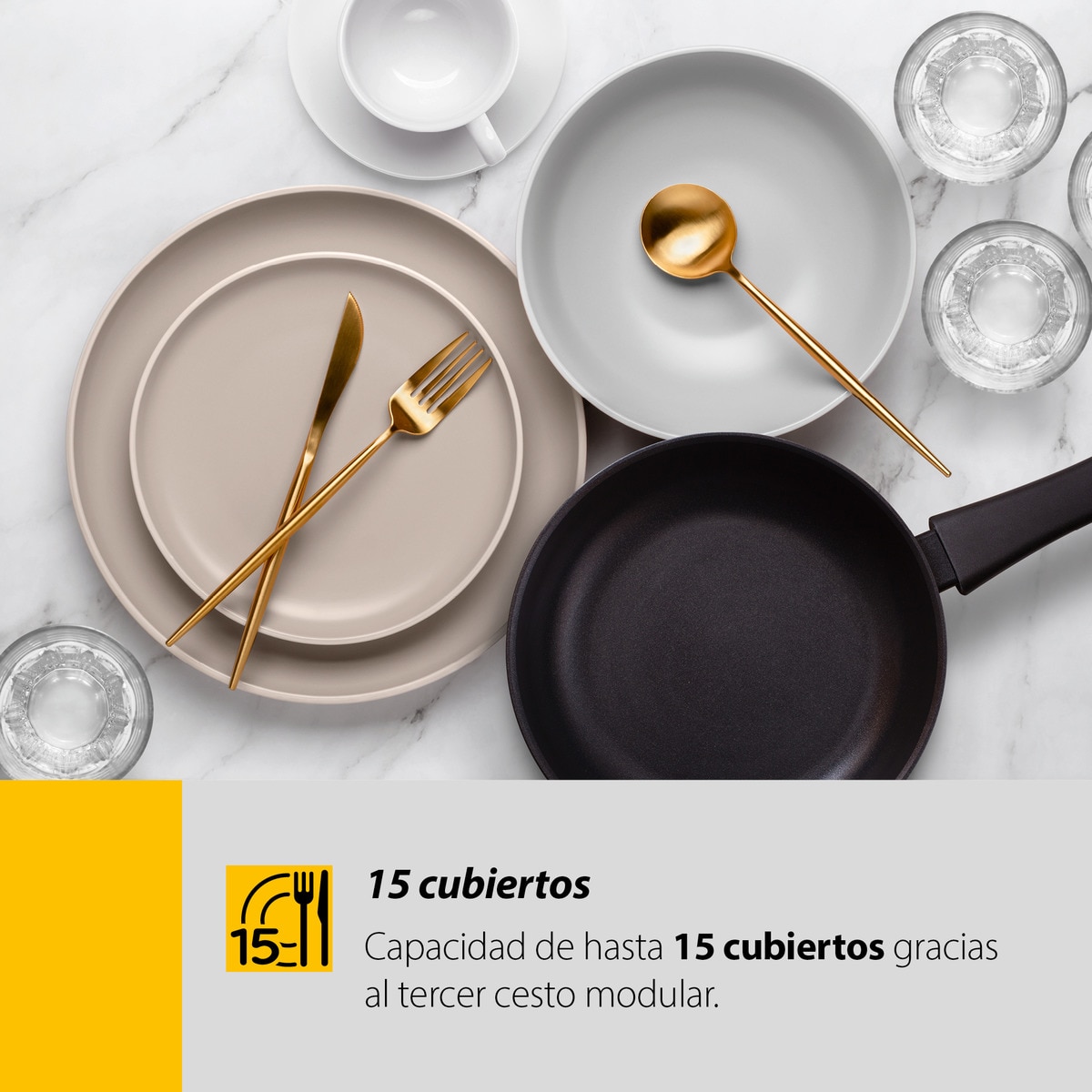 Máquina de Lavar Loiça Whirlpool W7F HP43 de 15 Conjuntos 3º Cesto e de 60 cm - Branco Branco-22