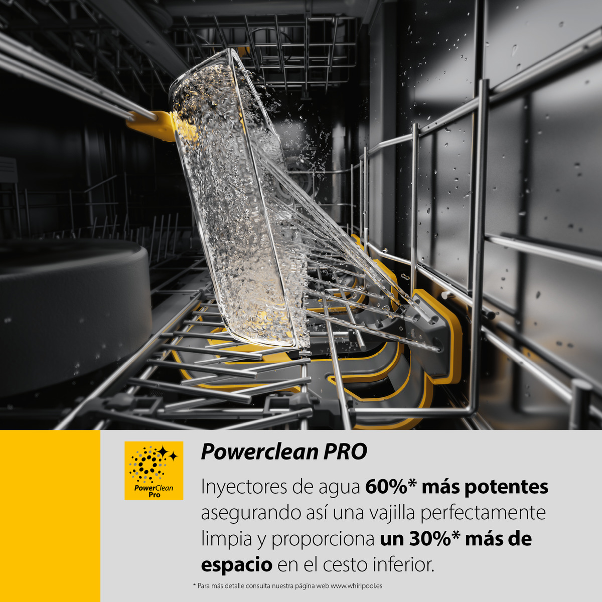 Máquina de Lavar Loiça Whirlpool W7F HP43 X de 15 Conjuntos, 3ª Bandeja e de 60 cm - Inox Inox-19