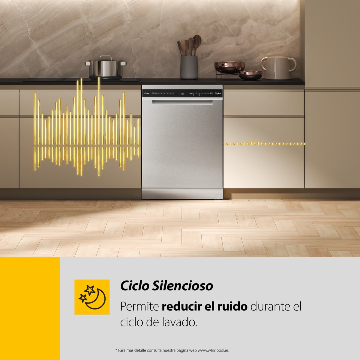 Máquina de Lavar Loiça Whirlpool W7F HP43 X de 15 Conjuntos, 3ª Bandeja e de 60 cm - Inox Inox-23
