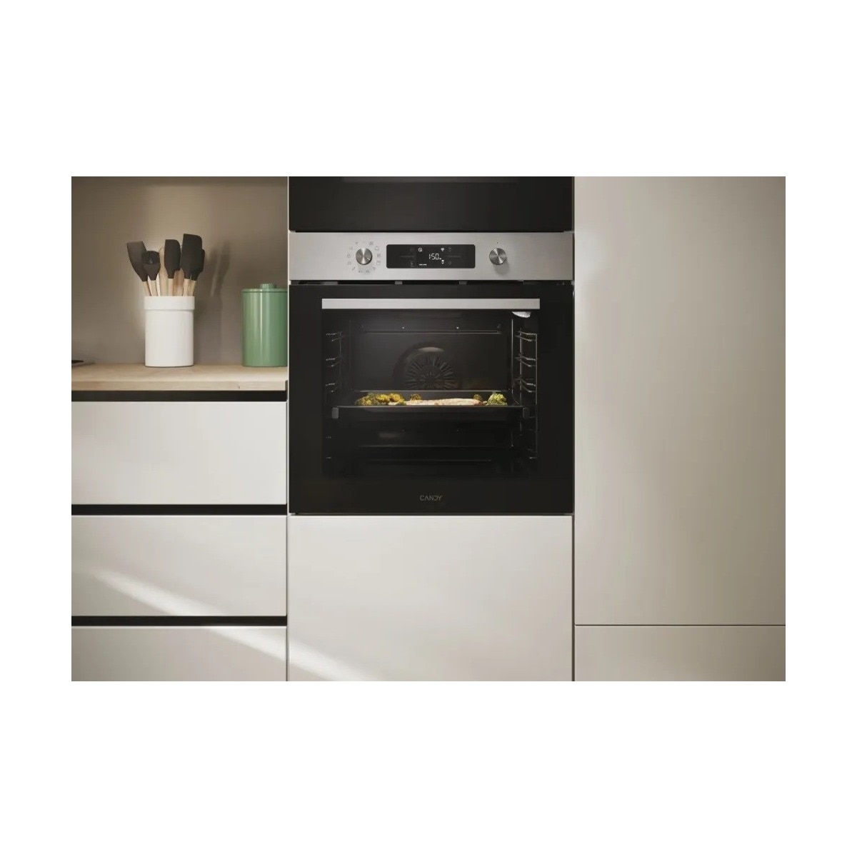Forno Multifunções Candy Bake 800 CA6NP5B3HTX Hidrolítico, (Wi-Fi + BLE) e de 78 Litros - Inox Inox-6