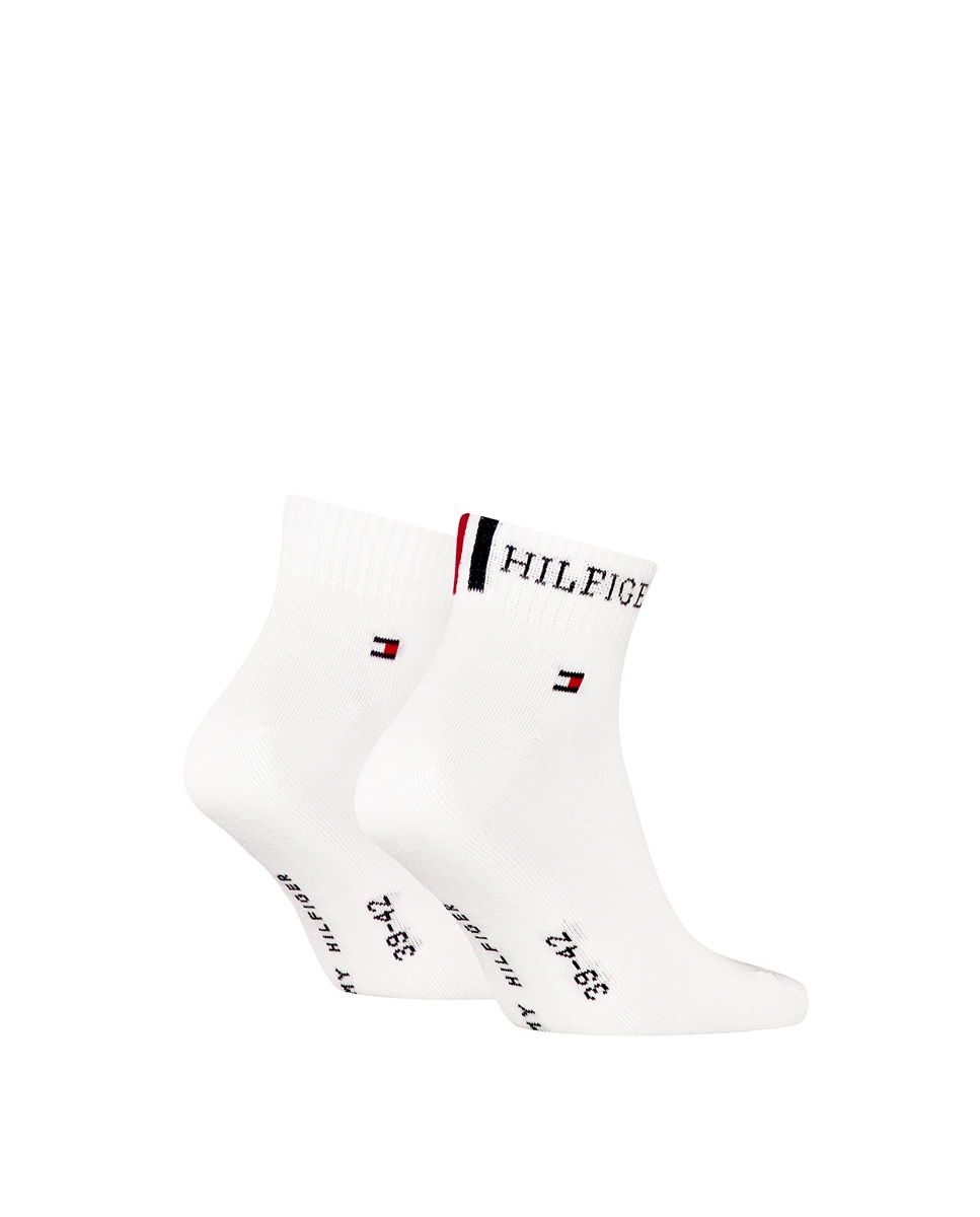Pack de 2 calcetines tobilleros de hombre - Tommy Hilfiger - Blanco Blanco-3