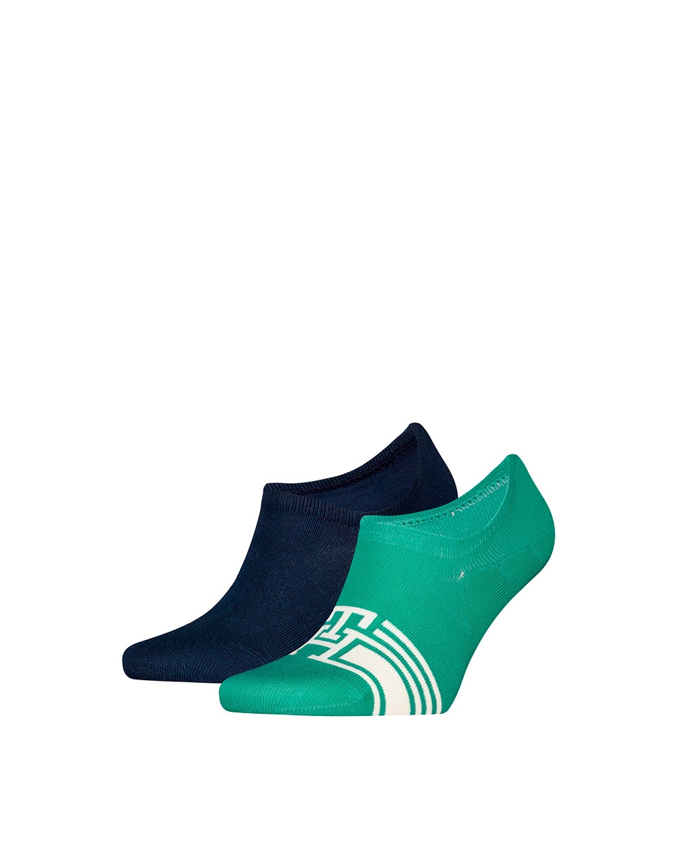 Pack de 2 Pares de Meias Invisíveis Verde-4