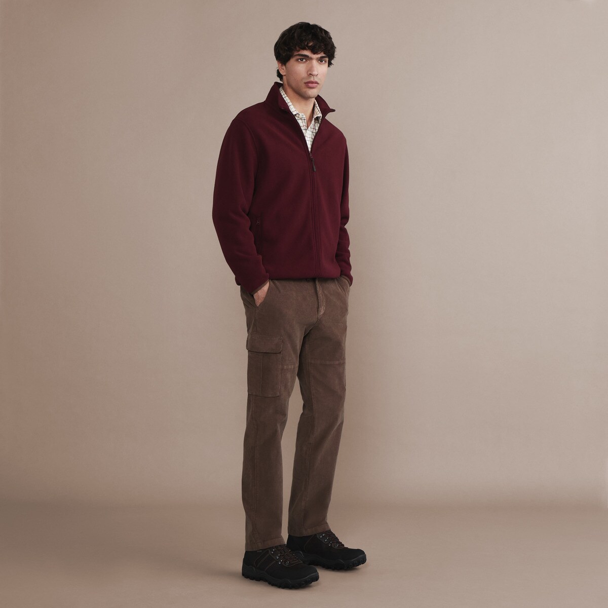 Outfit Pantalon Corte Chino Pantalon Chino Hombre Marron Pantalón