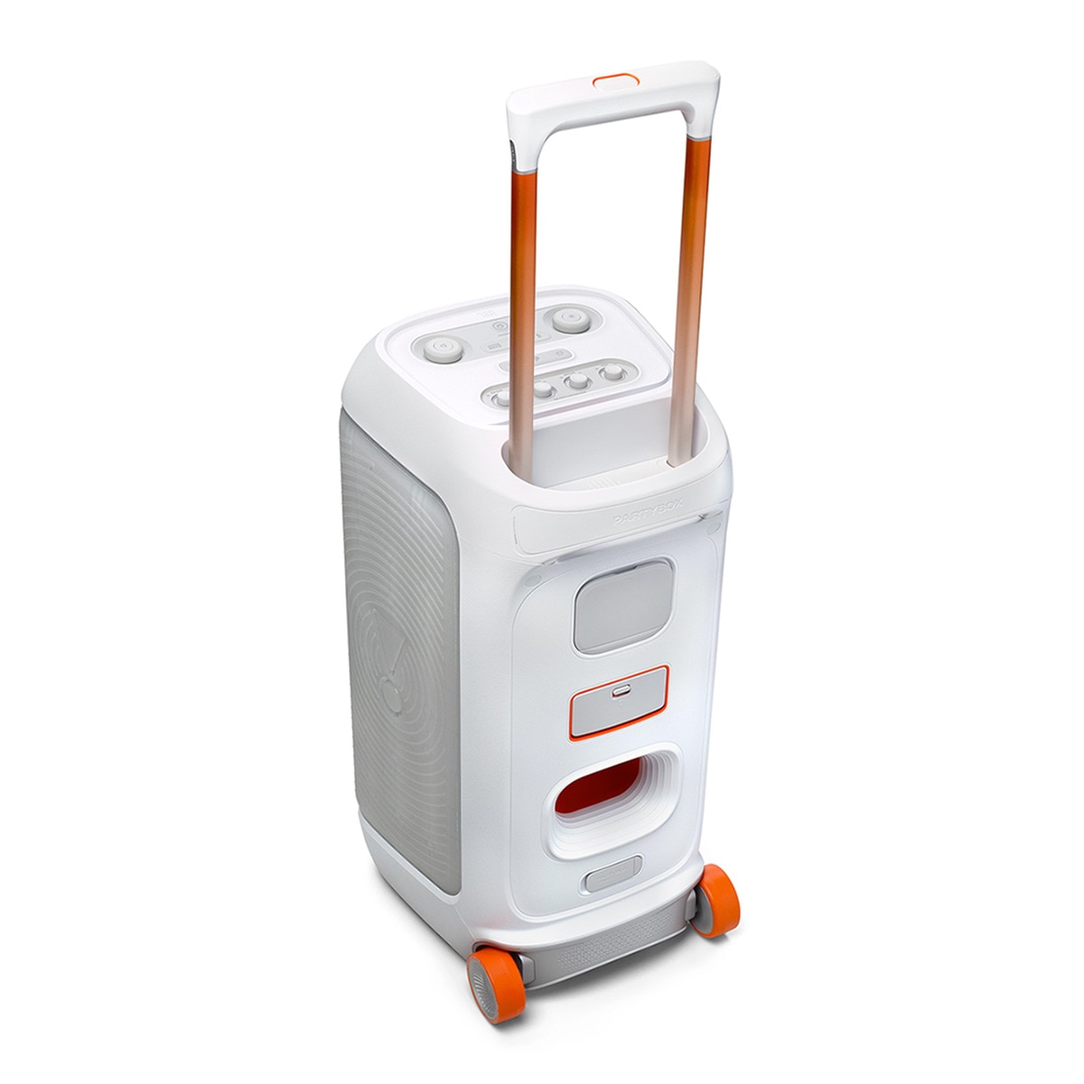 Altavoz portátil para fiestas con ruedas JBL PartyBox Stage 320 Blanco-12