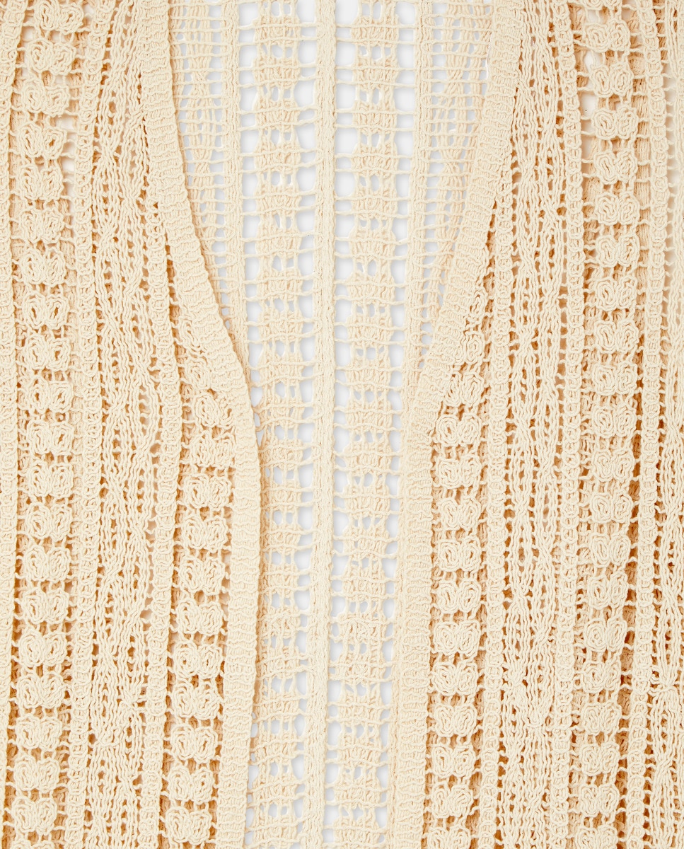 Colete de Malha de Crochet 850 Pedra-5