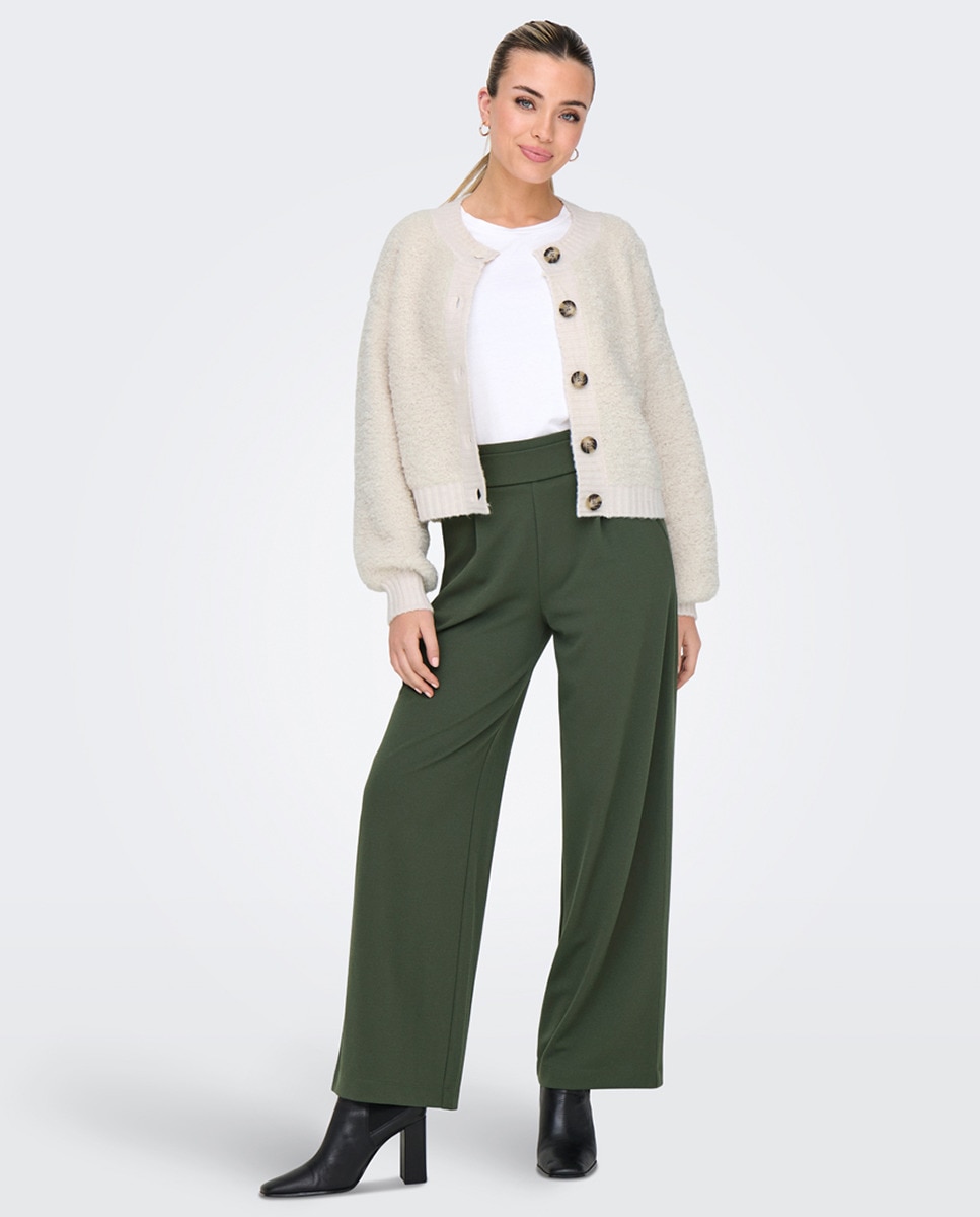 Cardigan com manga comprida Bege-7