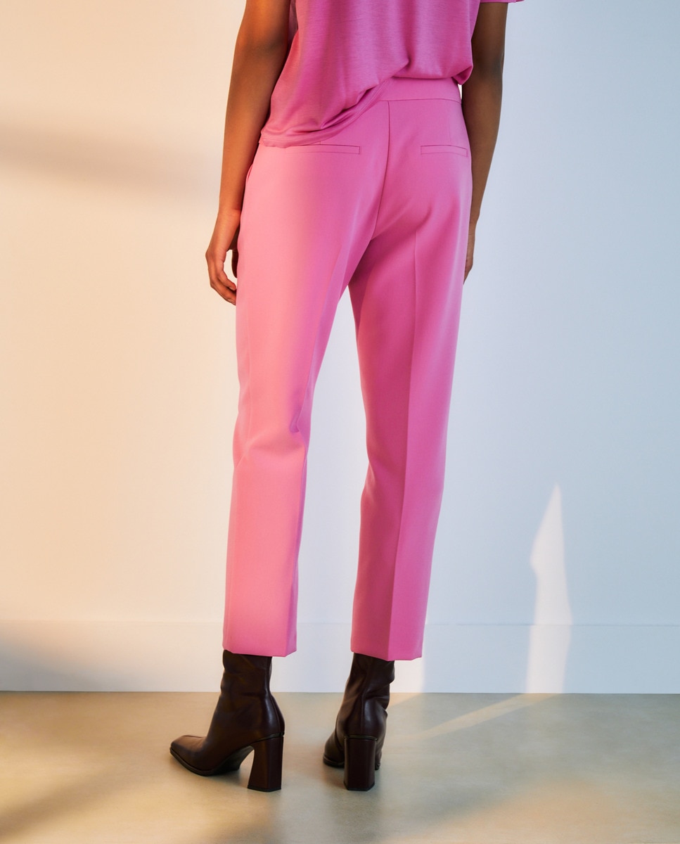 Calças de Fato Semi Skinny 200 Rosa-3