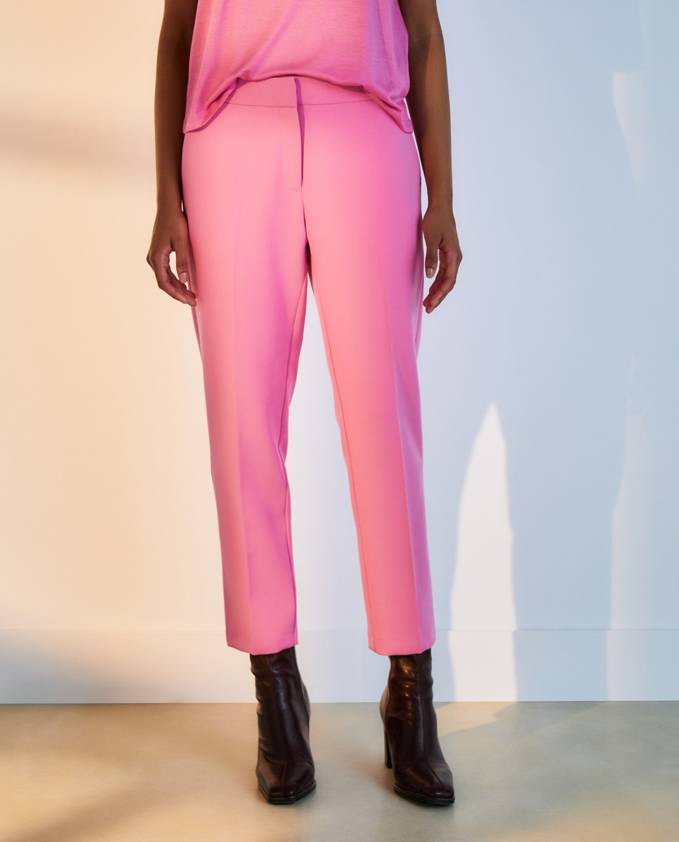 Calças de Fato Semi Skinny 200 Rosa-2