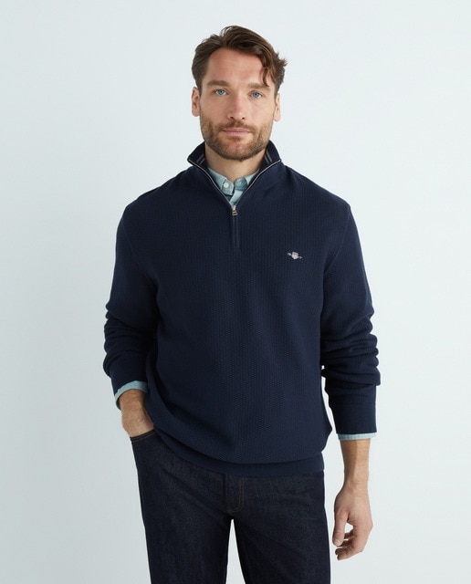 Imagen 0 de Jersey de hombre media cremallera y corte regular