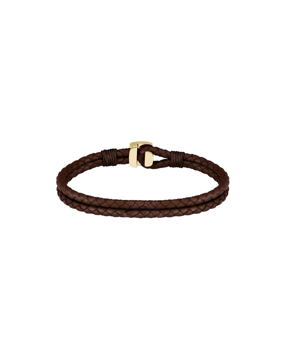 Pulseira Homem Pele e Aço SEAL 2