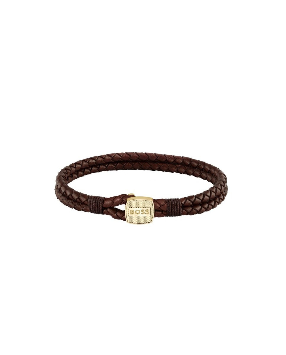 Pulseira Homem Pele e Aço SEAL 1