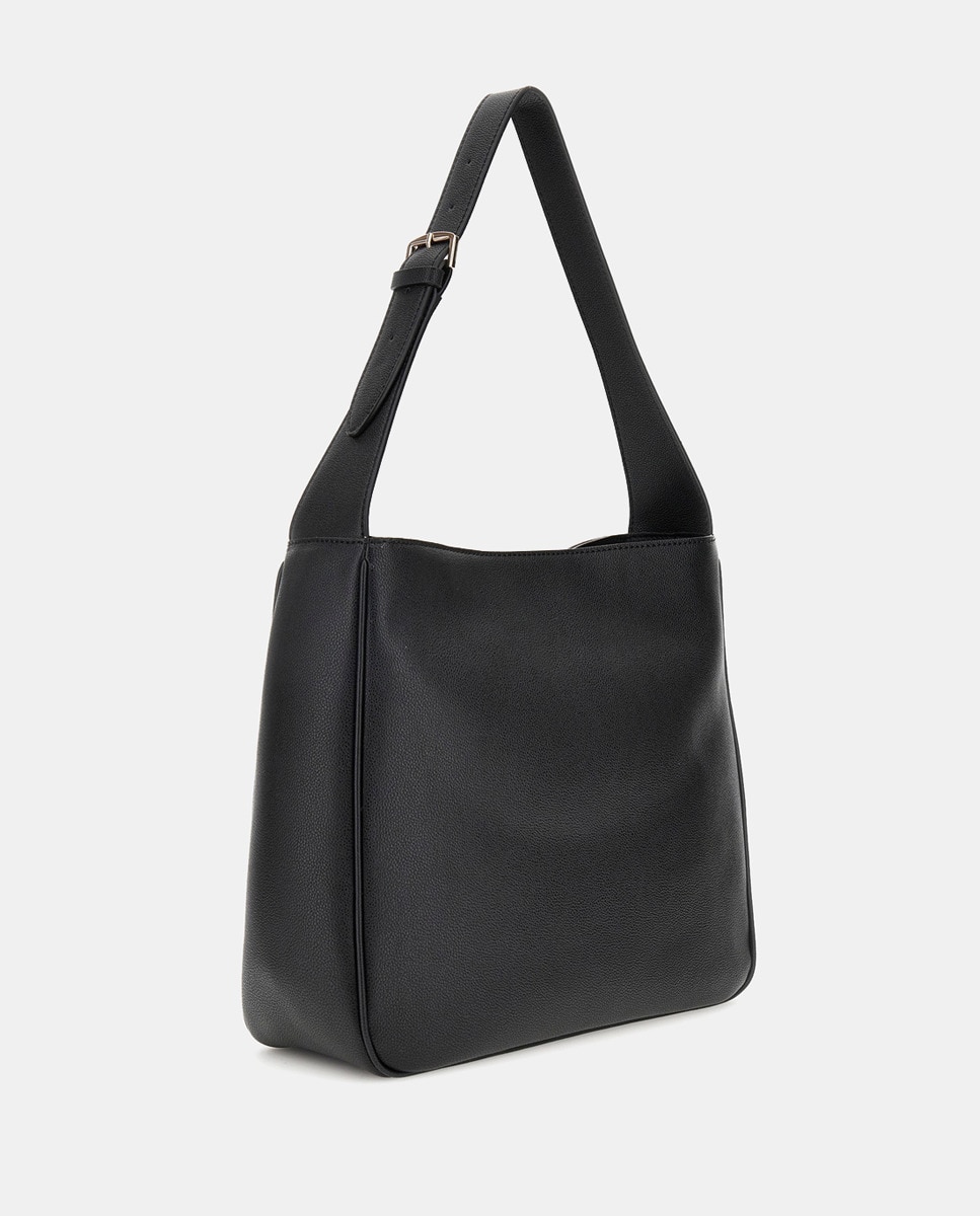 Mala Hobo com Fecho de Correr Preto-2