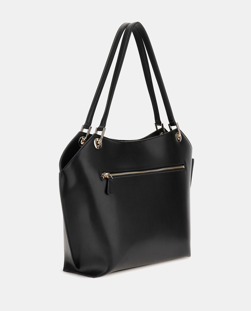 Mala Tipo Tote com Fecho de Correr Preto-2