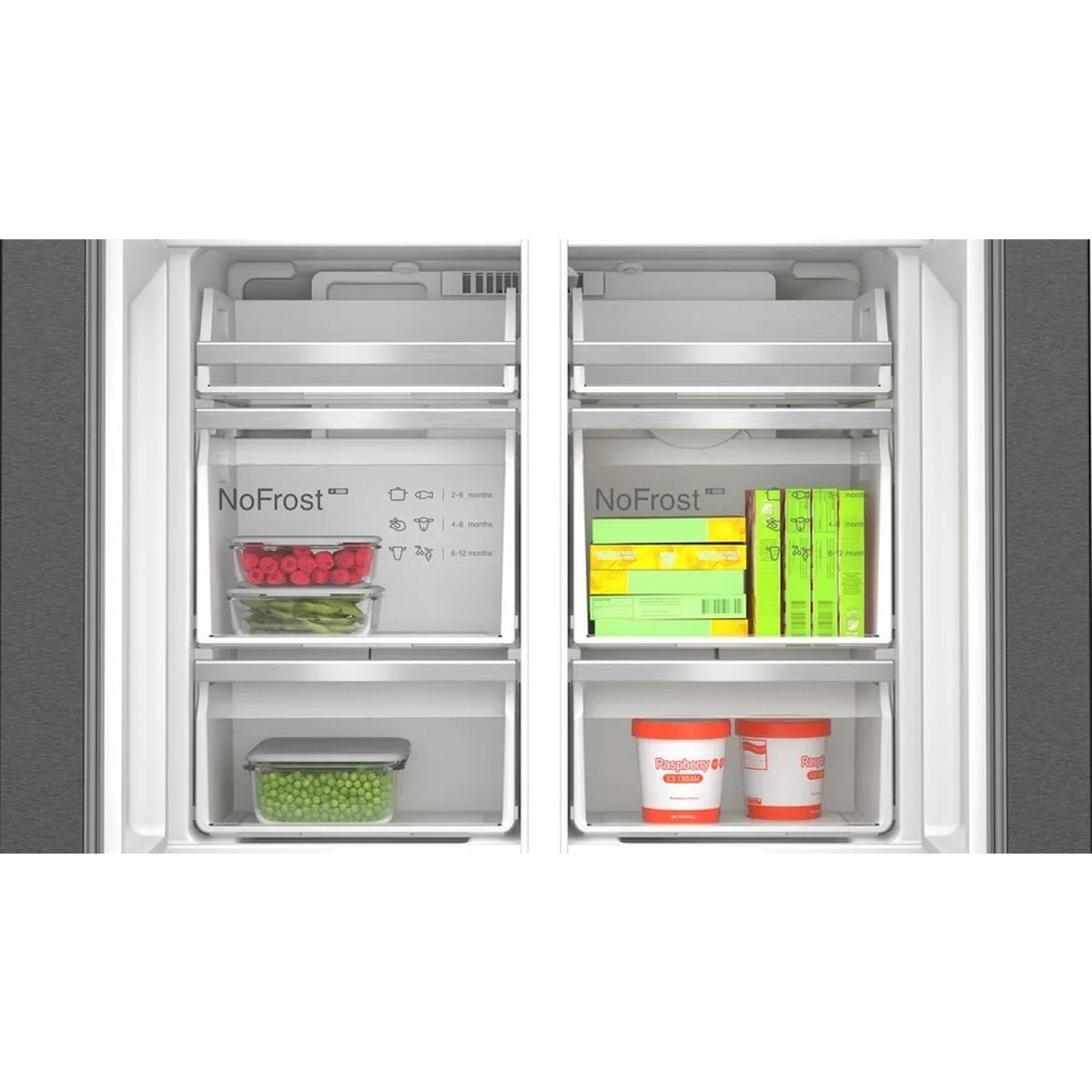 Frigorífico Americano Bosch Serie 6 KFI96AXEA No Frost, VitaFresh XXL e de 183 cm - Aço Preto Escovado Antidedadas Aço preto-8