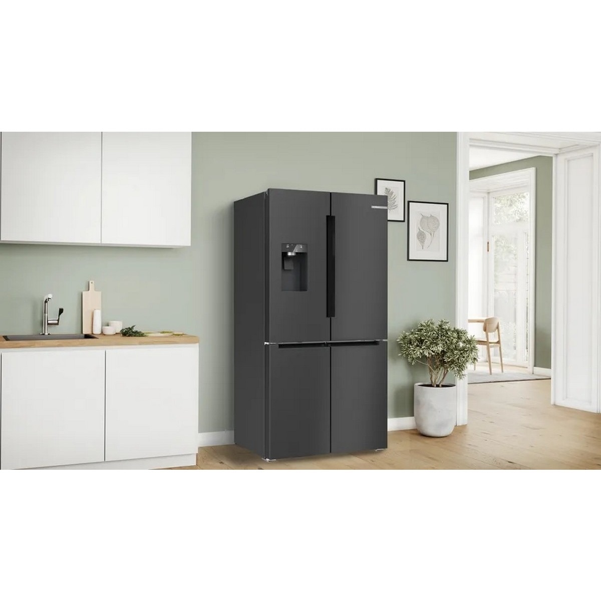 Frigorífico Americano Bosch Serie 6 KFI96AXEA No Frost, VitaFresh XXL e de 183 cm - Aço Preto Escovado Antidedadas Aço preto-3