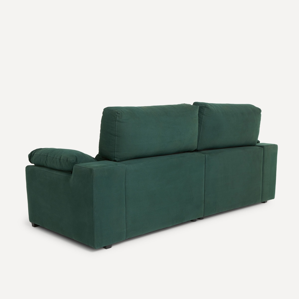 Sofá tapizado de 3 plazas con asientos deslizantes algodón y lino Frank El Corte Inglés Verde oscuro-4