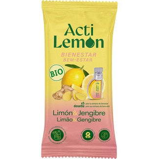 zumo concentrado de limón & jengibre ecológico 5 sobres 15 ml envase 75 ml - Polenghi