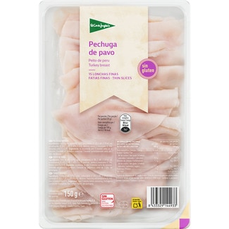 pechuga de pavo en lonchas finas sin gluten sin lactosa envase 150 g - El Corte Ingles