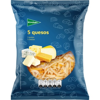 queso rallado cinco quesos bolsa 200 g - El Corte Ingles