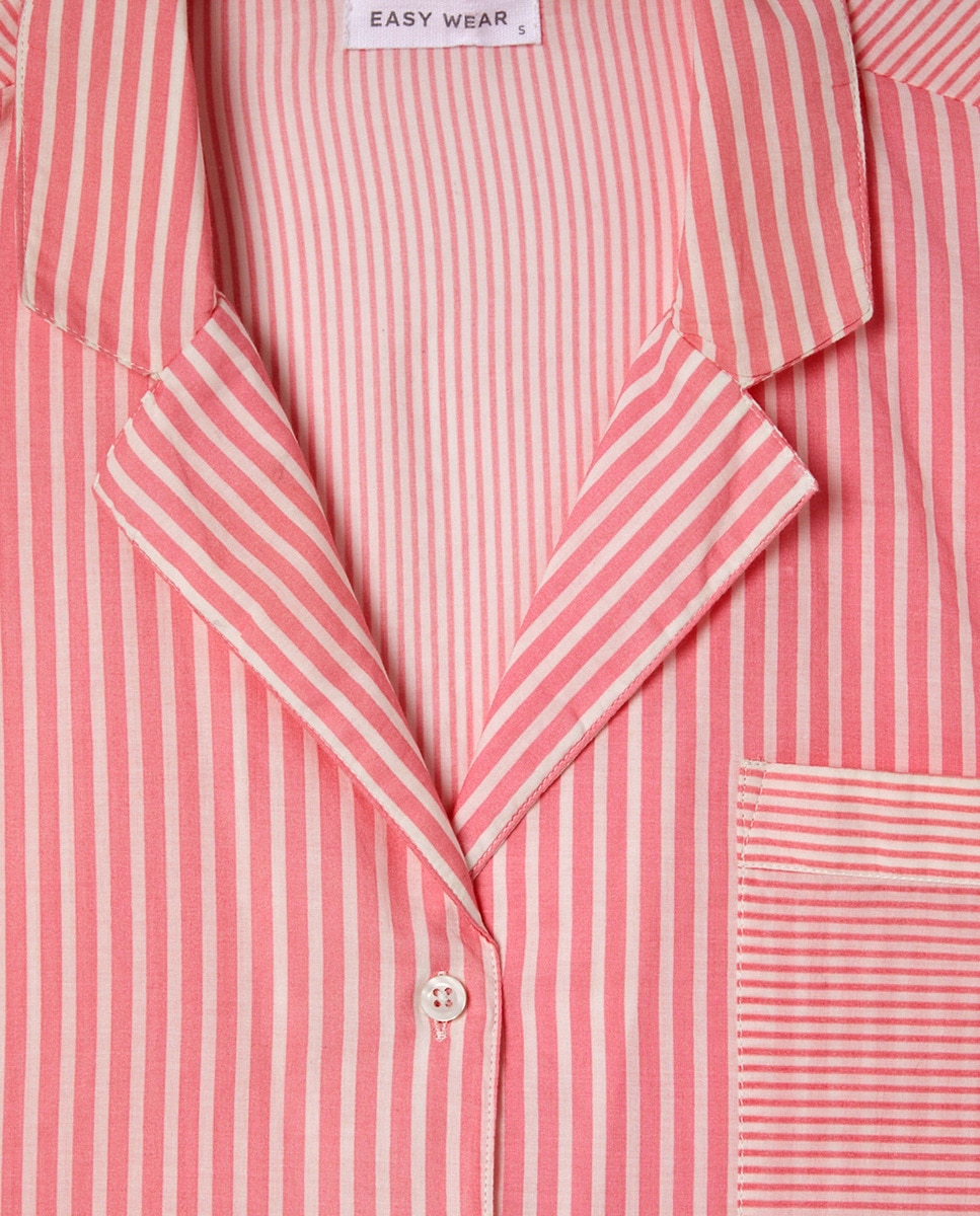 Pijama às Riscas 200 Rosa-4