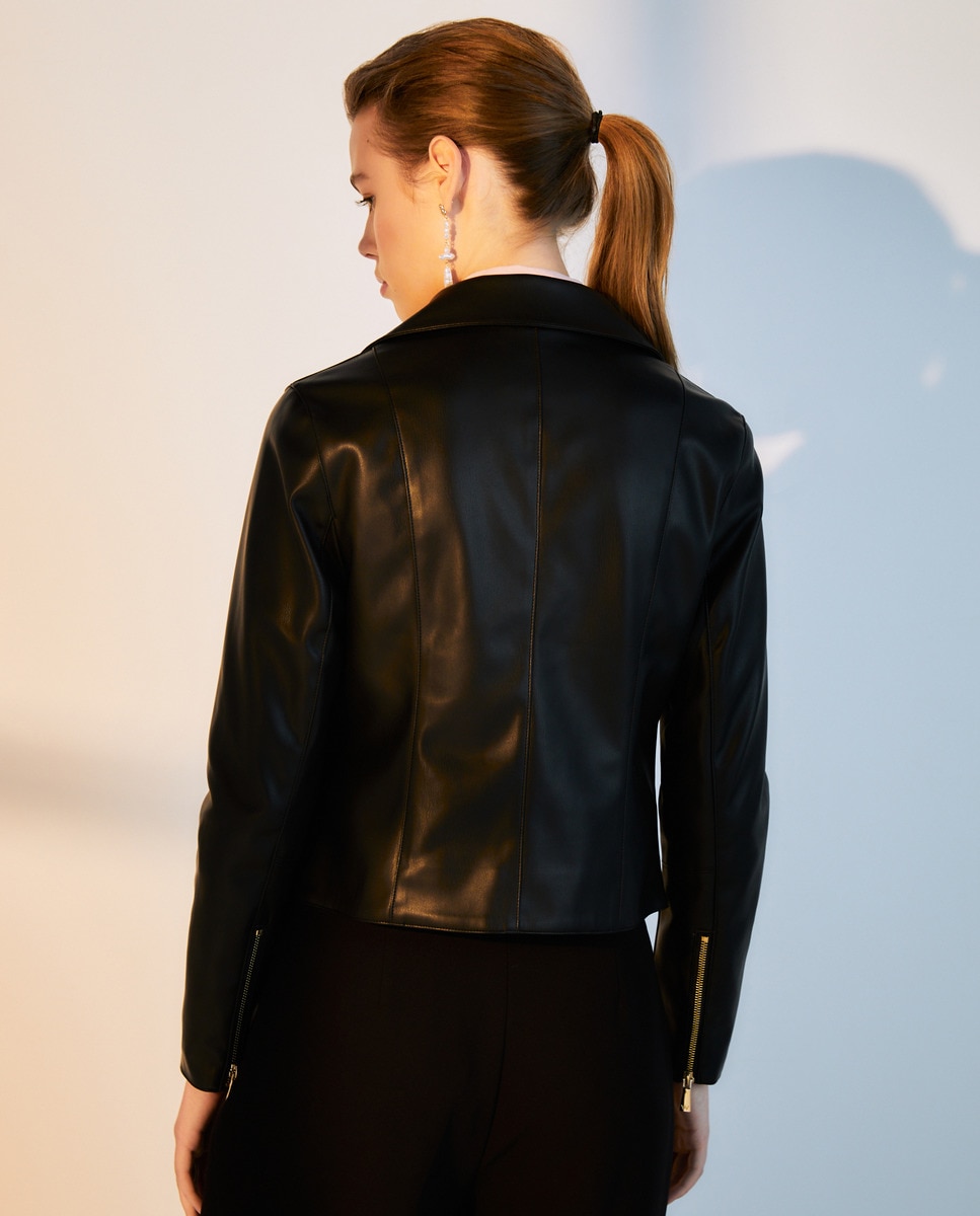 Chaqueta Negra Corte Ingles Chaqueta Cuero Mujer Cazadora Biker