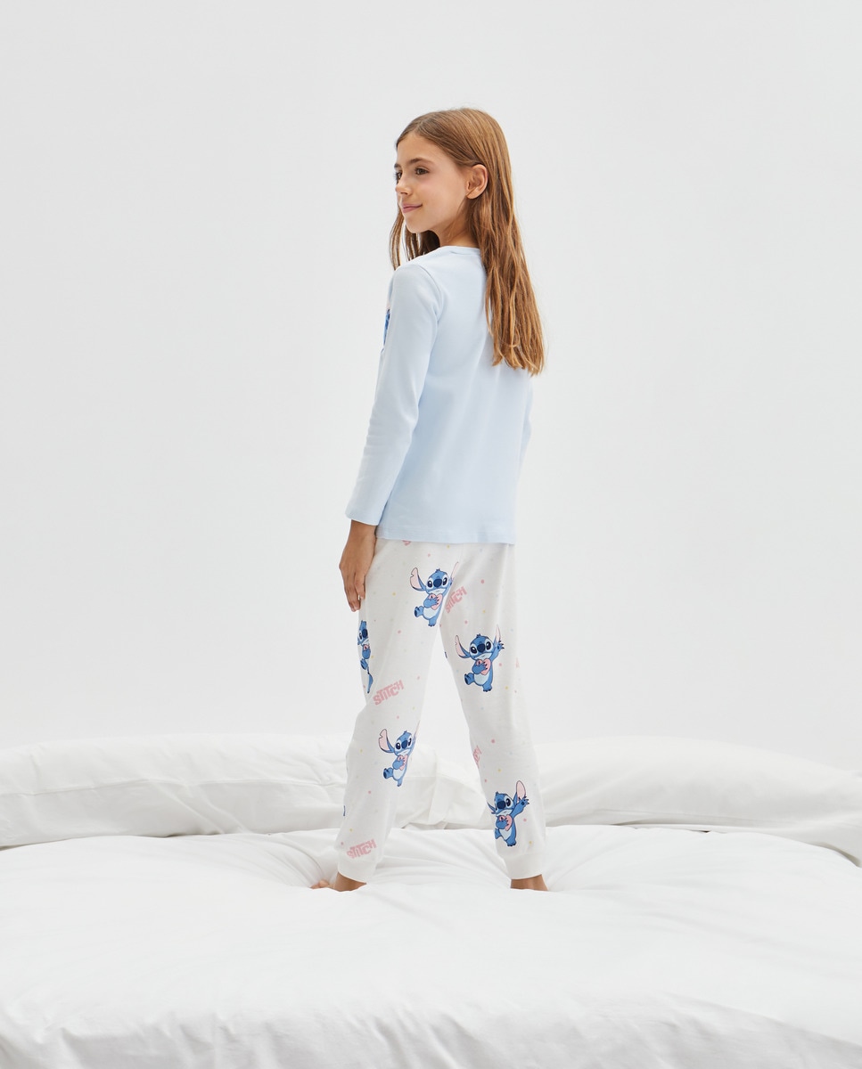 Pijama Comprido Stitch Azul-2