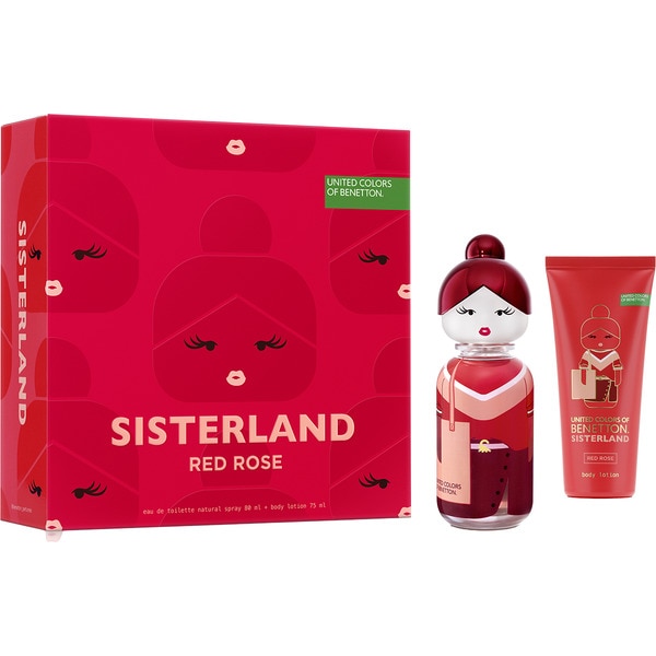 Sisterland Red Rose estuche con eau de toilette femenina natural spray 80 ml + loción corporal frasco 75 ml