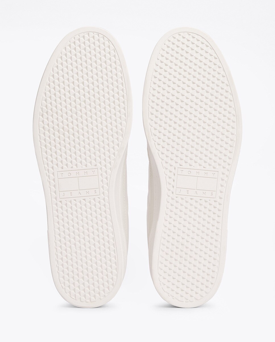 Sapatilhas Tipo Basquetebol com Bandeira Lateral Branco Osso-12