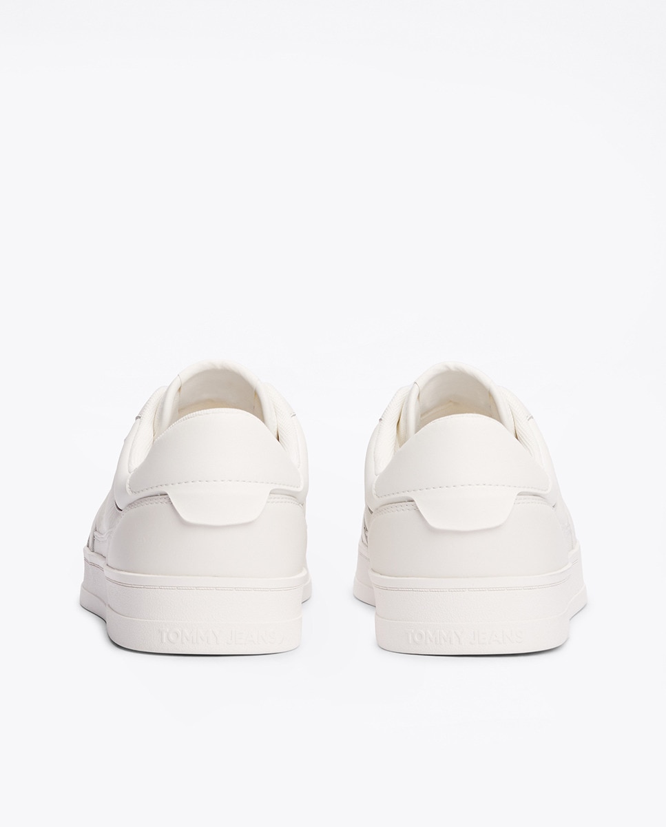 Sapatilhas Tipo Basquetebol com Bandeira Lateral Branco Osso-11