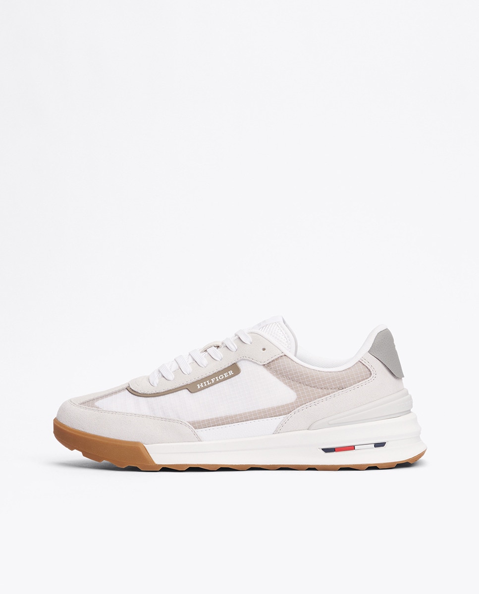 Sapatilhas de Running em Pele Branco-14