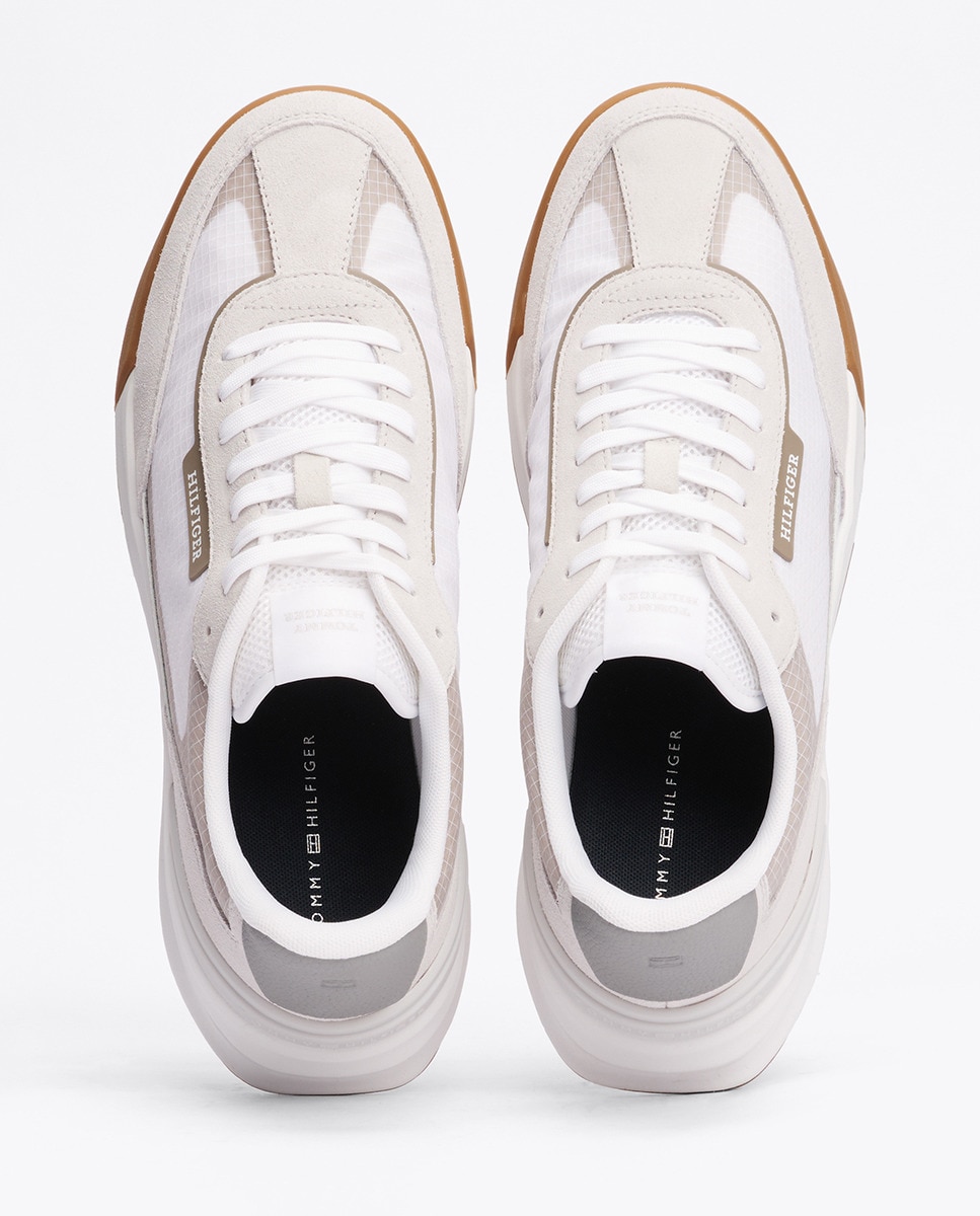 Sapatilhas de Running em Pele Branco-10