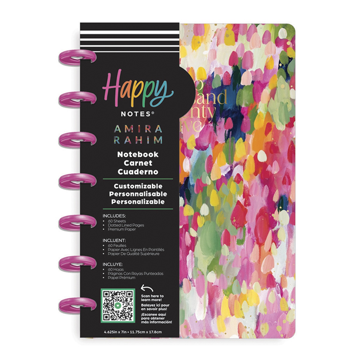 Imagem 0 de Bloco de Notas Bright & Brushy 60 folhas Happy Planner Mini multicolor