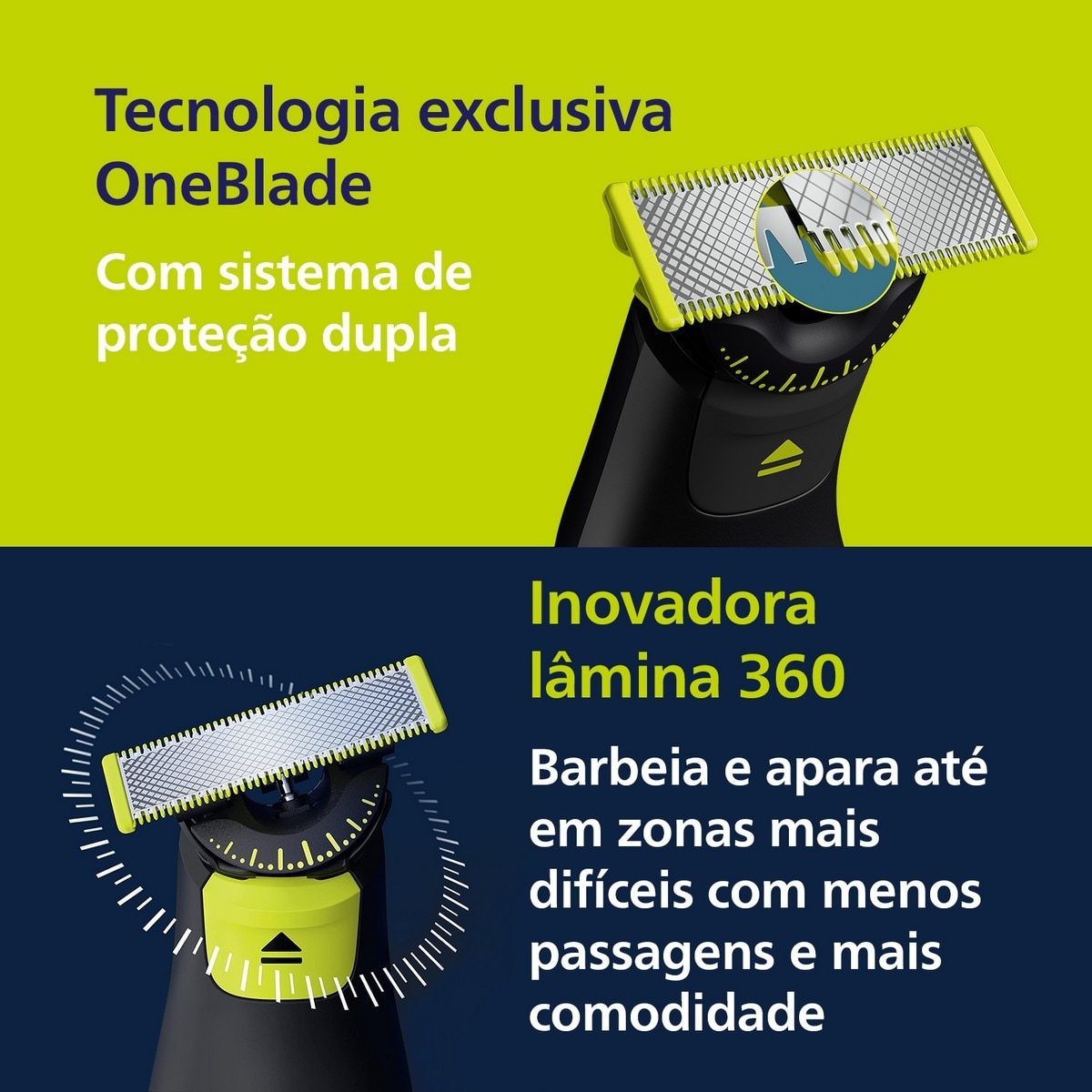 Máquina de Barbear Philips QP6542/1OneBlade Pro 360, Rosto e Corpo, Húmido e Seco, 14 Comprimentos, com Pente Guia e de 90 min. Preto-4