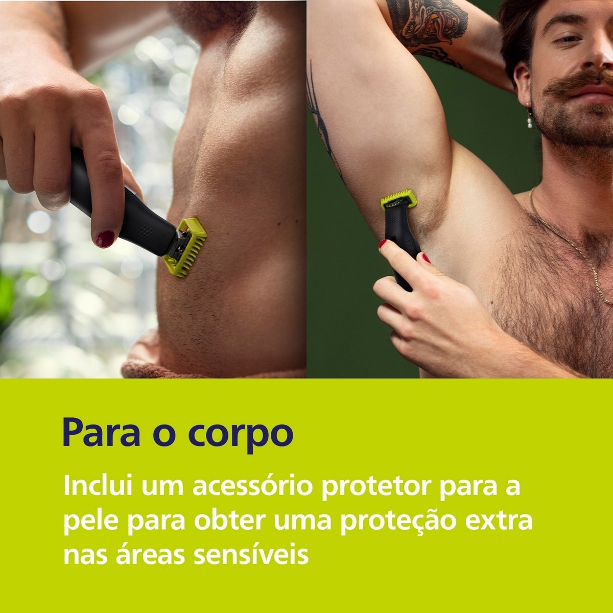 Máquina de Barbear Philips QP6542/1OneBlade Pro 360, Rosto e Corpo, Húmido e Seco, 14 Comprimentos, com Pente Guia e de 90 min. Preto-3